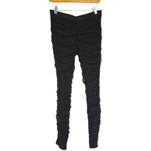 Robert‎ Rodriguez ruched mesh leggings black